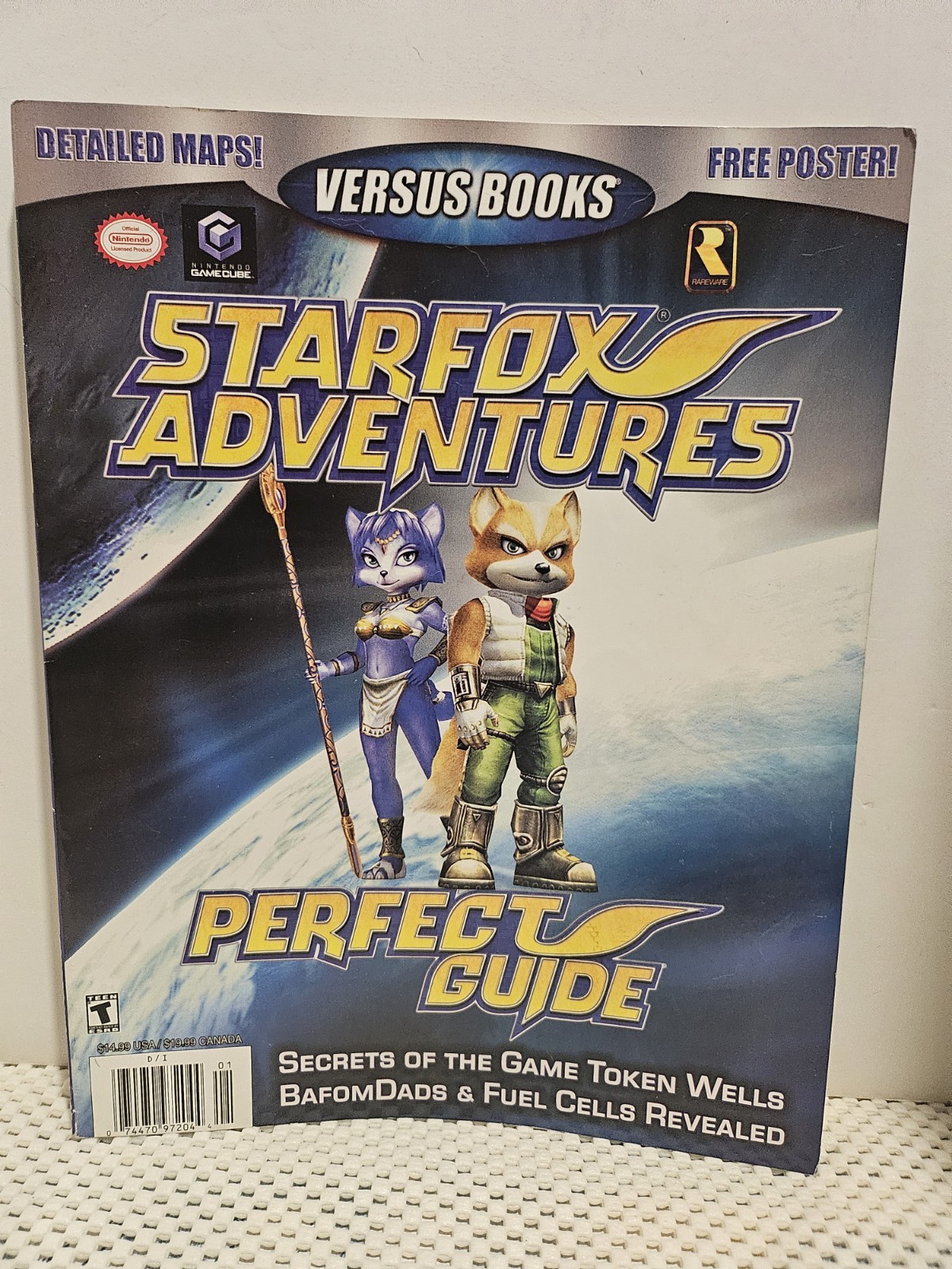 Starfox Adventures Versus Books Perfect Strategy Game Guide w/ POSTER no game