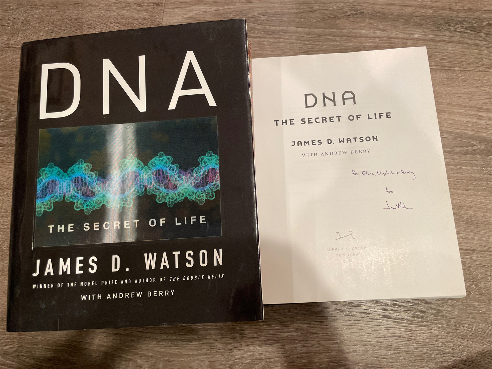 James D. Watson SIGNED AUTOGRAPHED DNA The Secret of Life HC