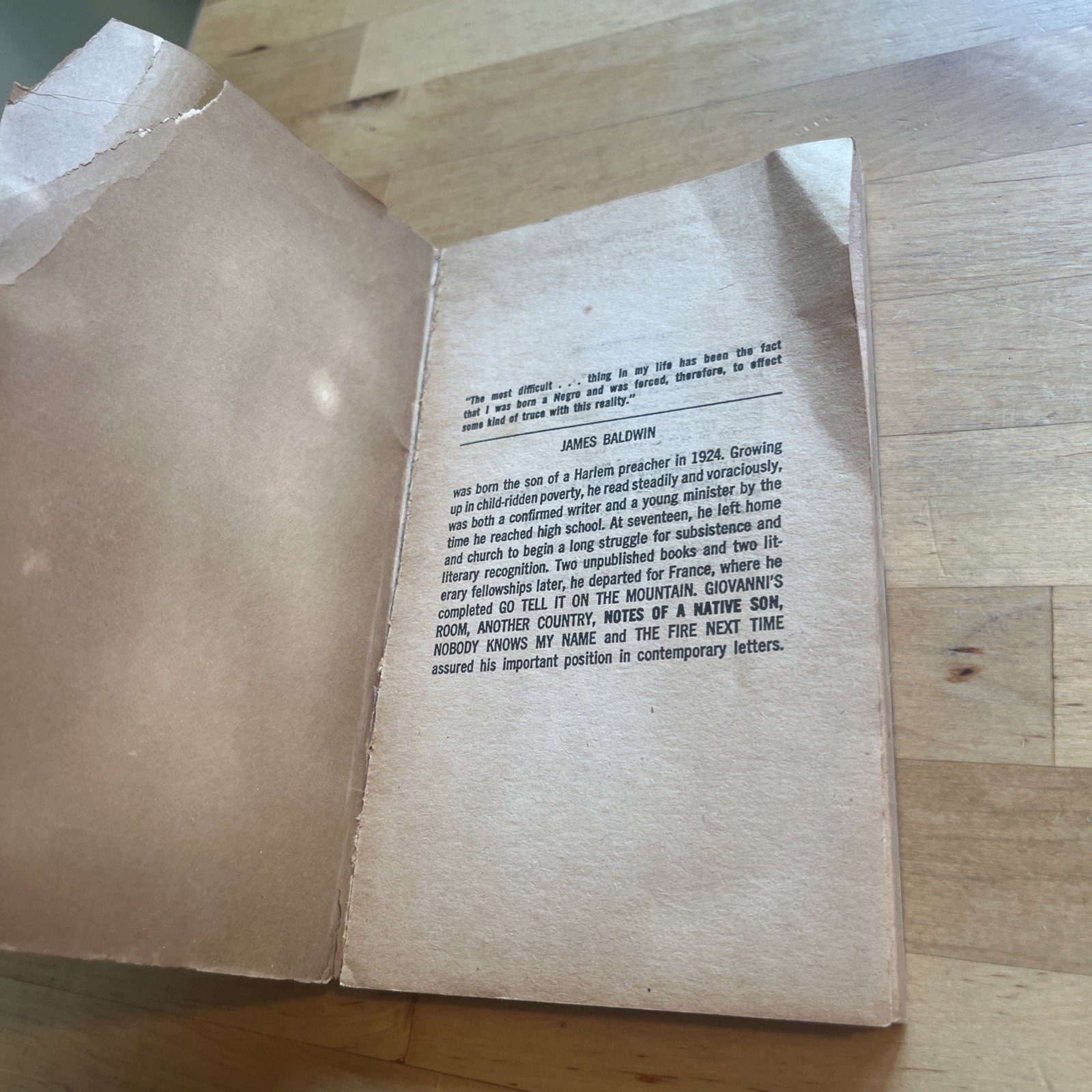 James Baldwin Notes of a Native Son Bantam Modern Classic Vintage 1968 PB