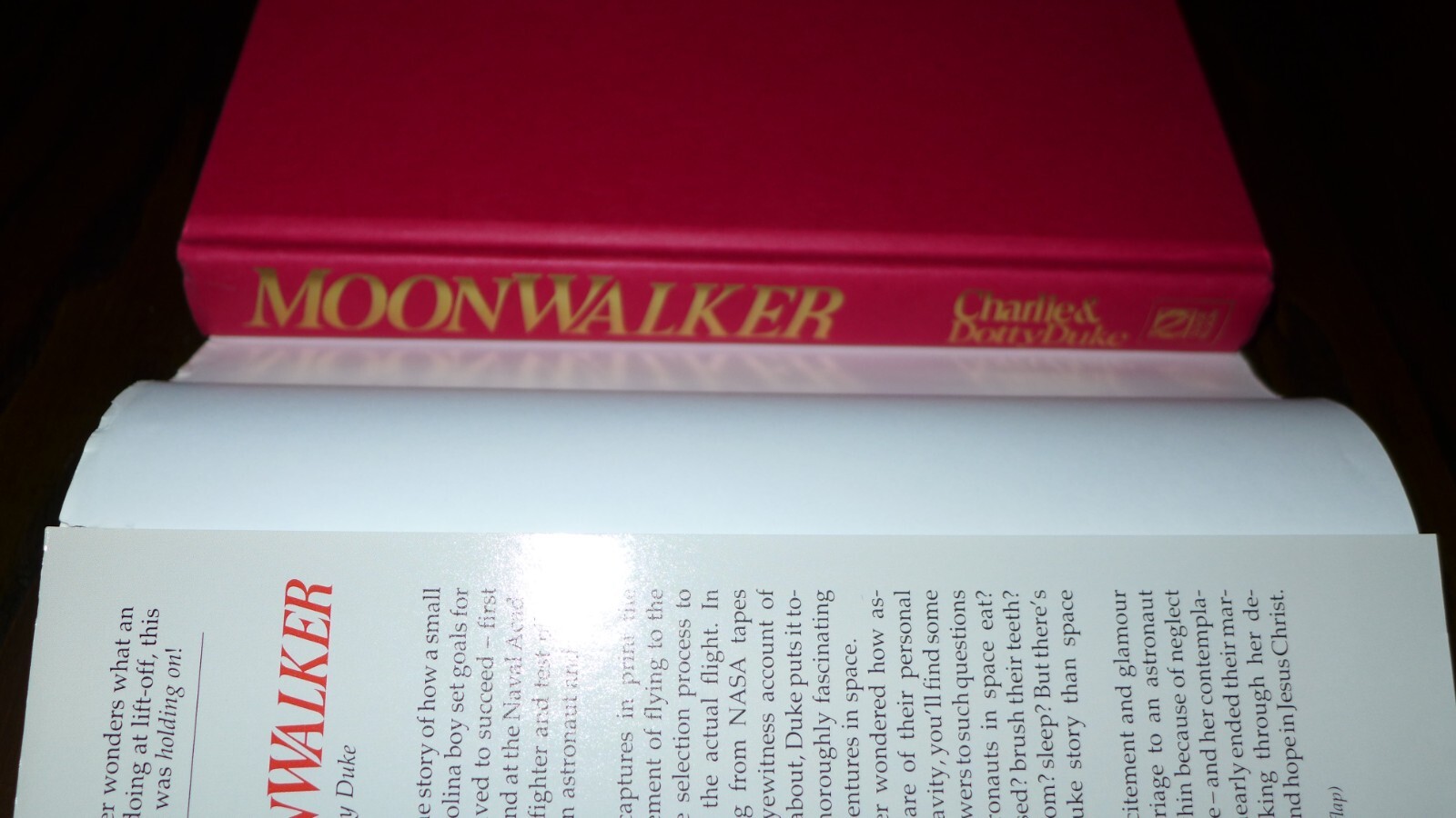 Moonwalker by Charlie & Dotty Duke – Astronaut – Hardcover – Signed by Author