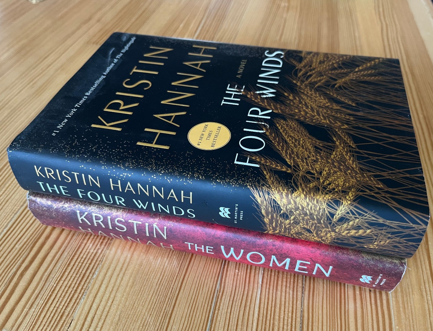 Kristin Hannah the Four Winds + The Women Hardcovers VG lot of 2 HCDJ