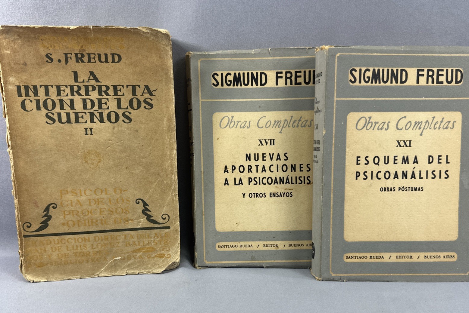 Sigmund Freud Vintage PB Books Lot of 3 From Early 1900’s (Spanish/Espanol Ed.)