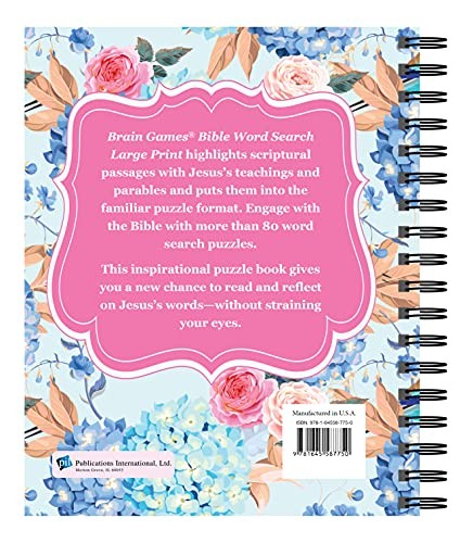 Jesus Parables Word Search Book 80 Puzzles Spiral Bound Large Print 192 Pages