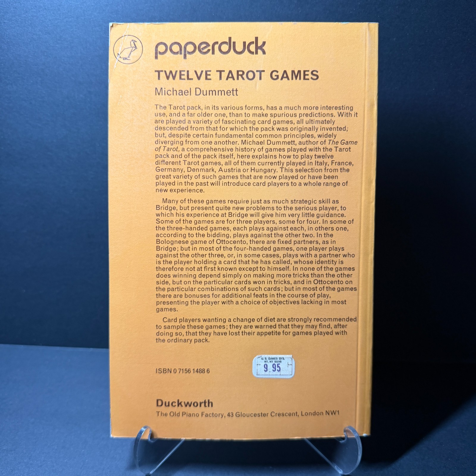 Twelve Tarot Games Paperback Michael Dummett