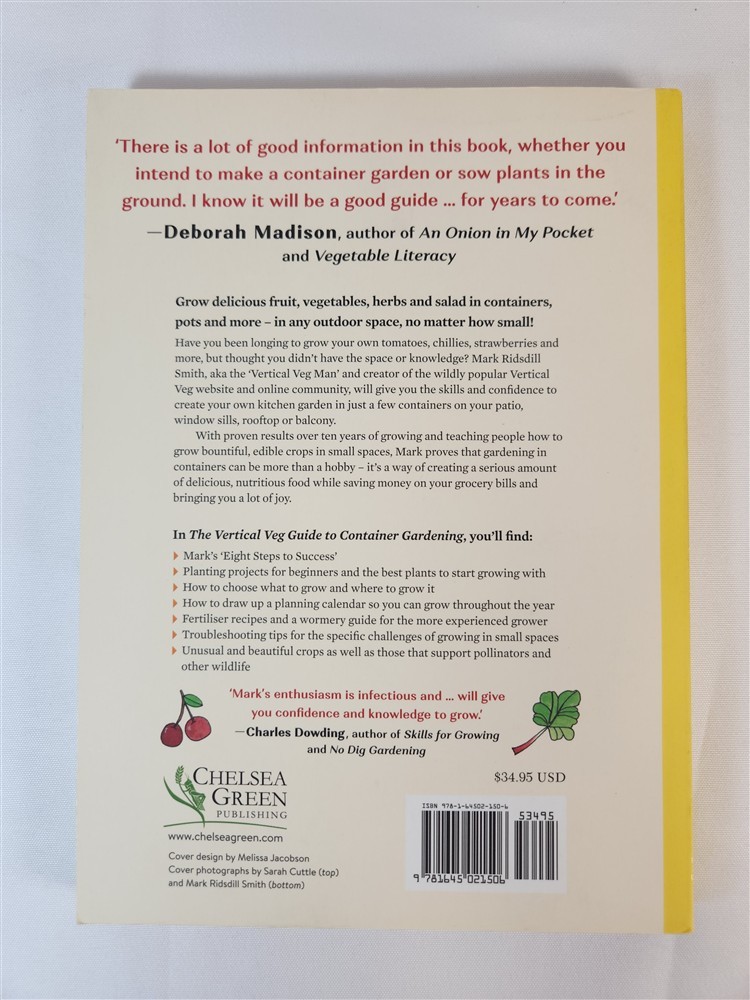 The Vertical Veg: Guide To Container Gardening By Mark Ridsdill Smith 2022 PB