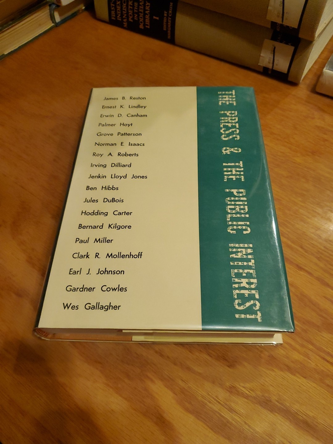 The Press and the Public Interest: William Allen White Lectures by Agee 1968 HCD