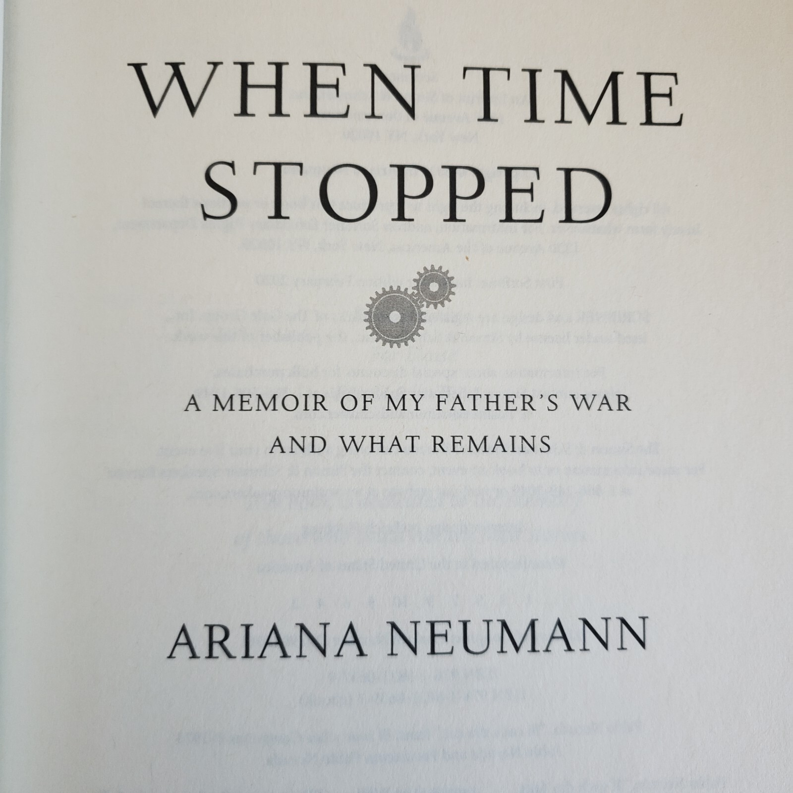 When Time Stopped By Ariana Naumann 315 Pages World War Two