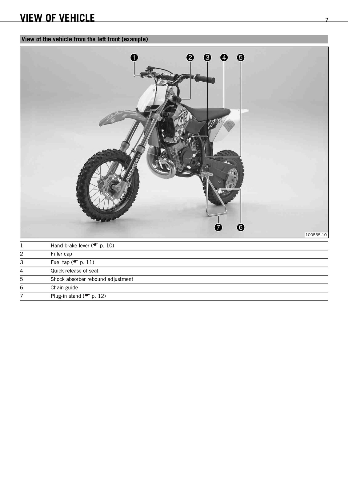 KTM 50 SX 50 SX Mini Owners Manual 2011 – STEEL WIRE BOUND – PROTECTIVE COVERS