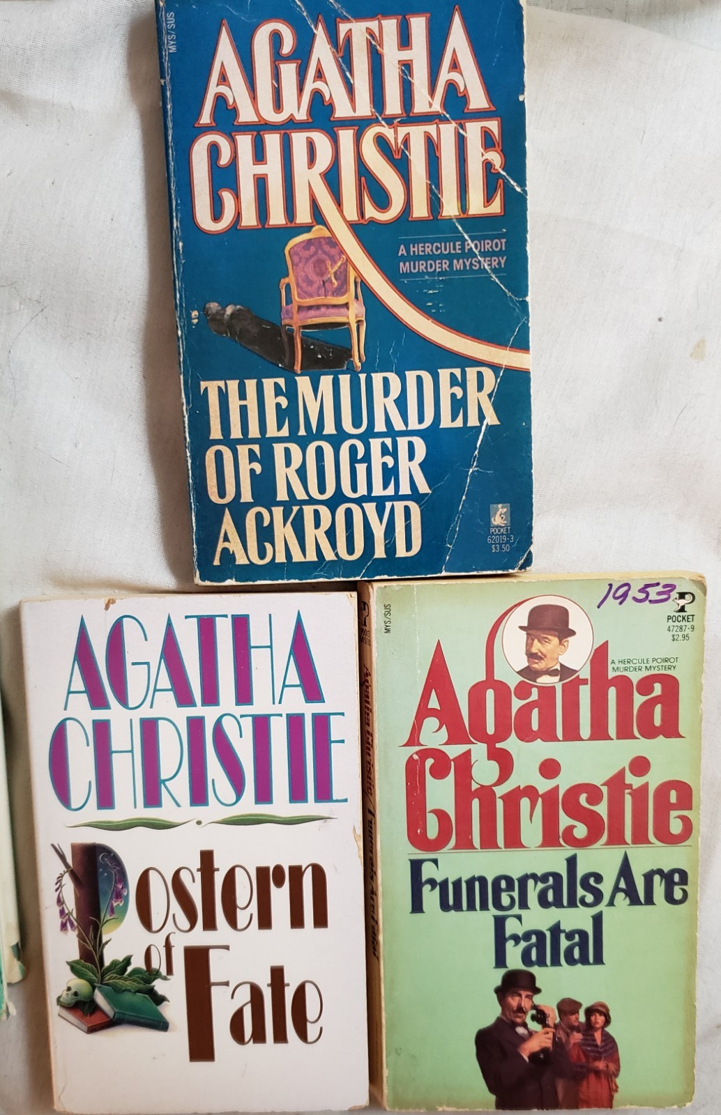 Agatha Christie Bundle (6) 3 HCDJ 3 TPB 4 lbs 3 oz 3 Hercule Poirot See Listing