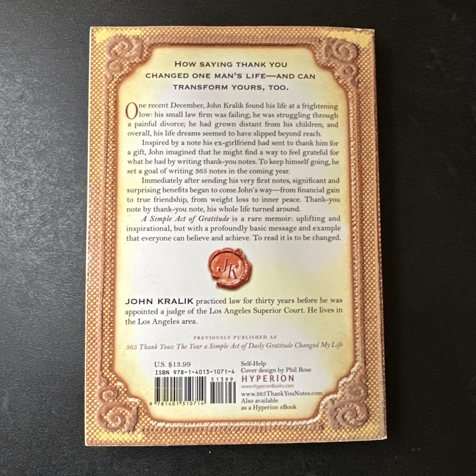 A Simple Act of Gratitude: How Learning to Say Thank You Changed My Life: New