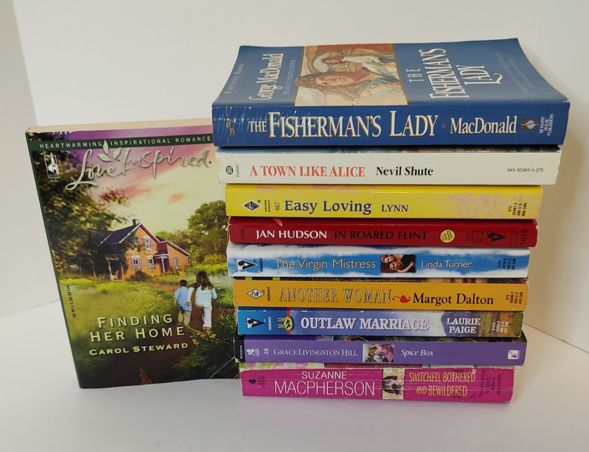 Romance Mixed Authors Lot/10 Paperback Novels