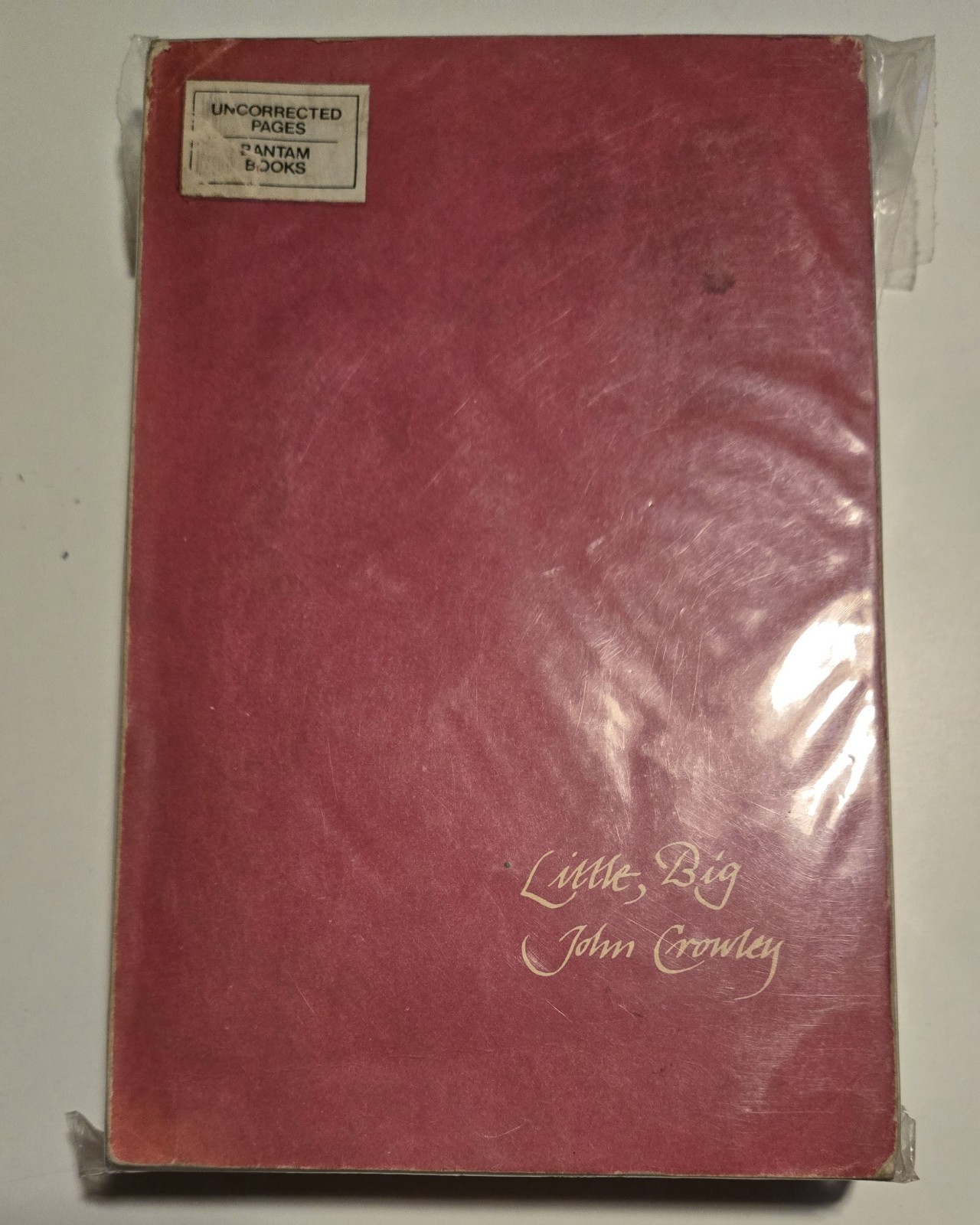 UNCORRECTED PROOF Little Big John Crowley 1981 with letter from Bantam Books ARC