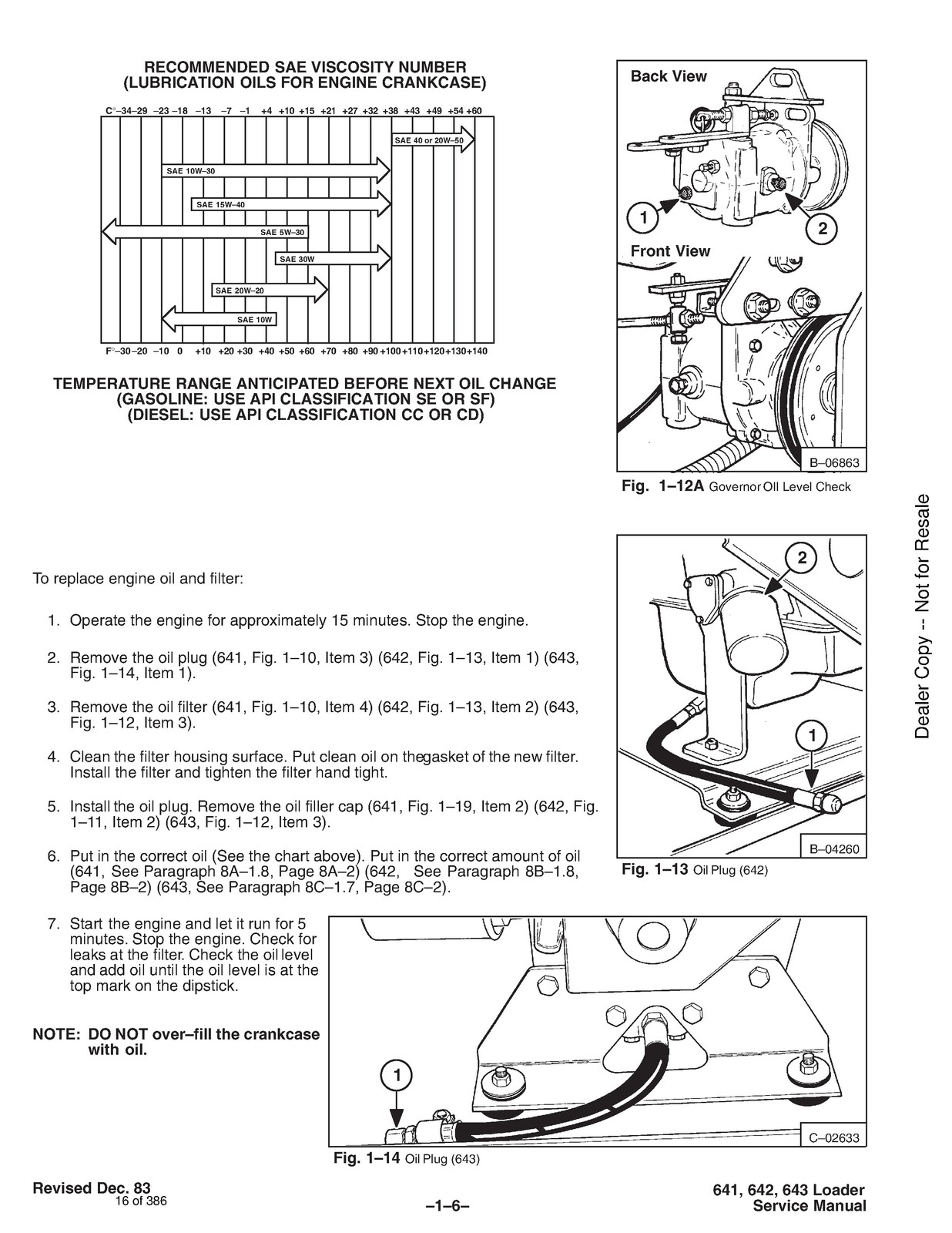 BOBCAT 641 642 643 H Series Skid Steer Loader Service Manual 1996, FOLDOUTS