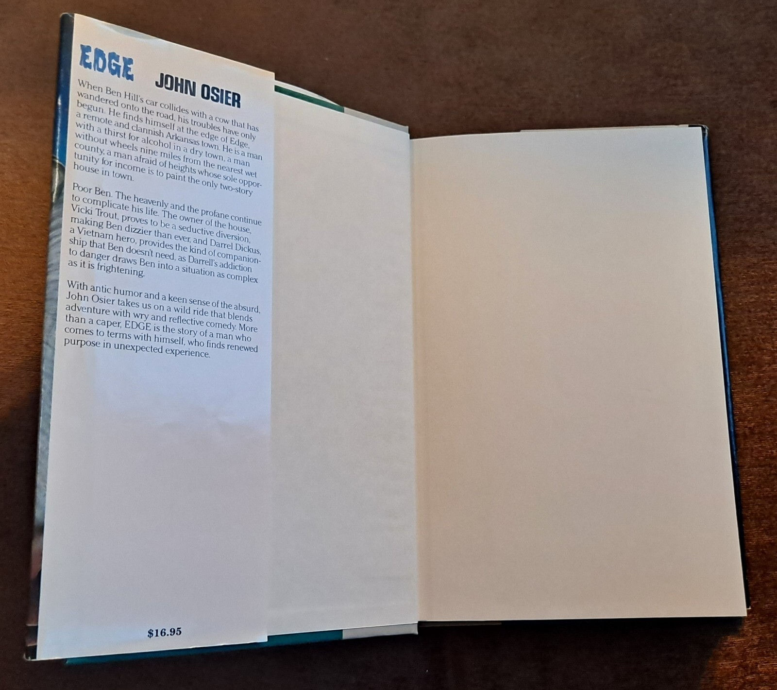 John OSIER ✍️SIGNED by Author✍️ Edge First Edition 1989 HCw/DJ Good Used Cond