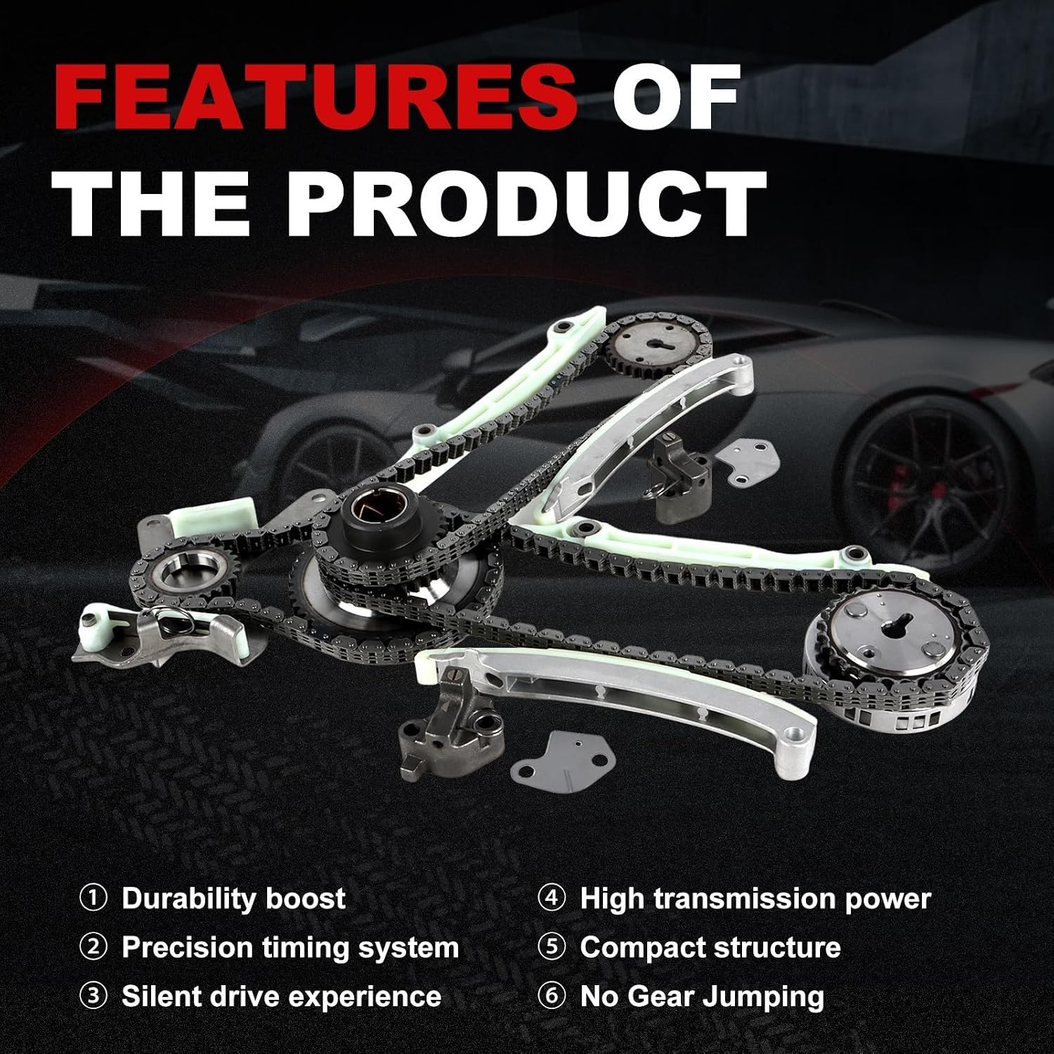 Engine Timing Chain Kit 4.7L Fits for Durango 2003-2008 /Dakota 02-07 / Ram 03-0