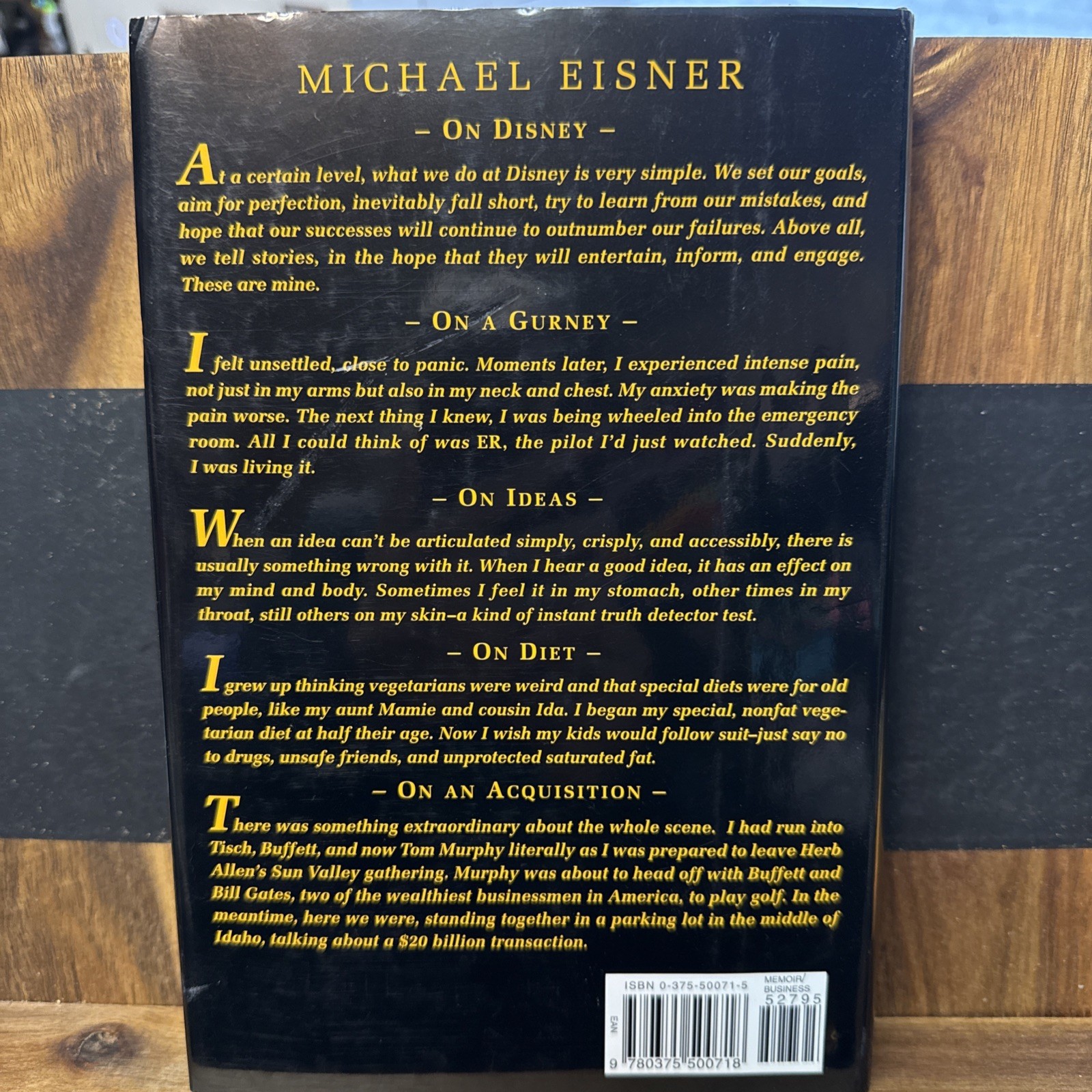 Work in Progress by Michael Eisner – HC/DJ 1998 – 1st Edition Random House *LN*