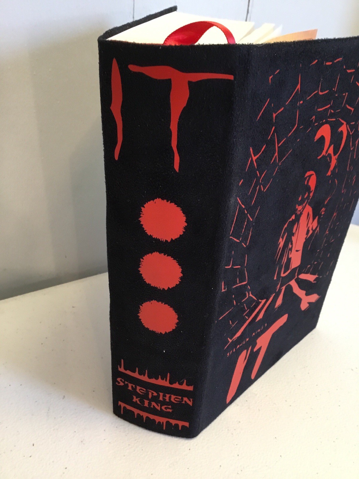 IT, Stephen King, Special Hardcover Edition, Custom Bound in Suede