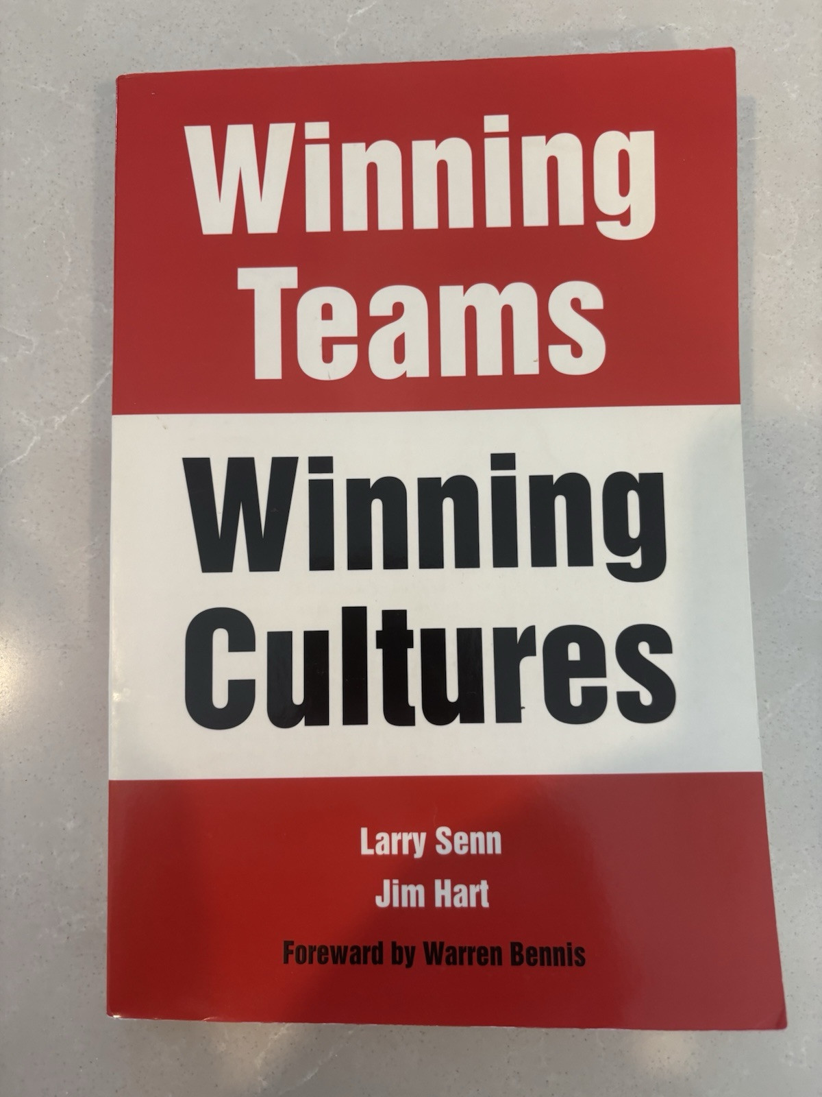 Winning Teams–Winning Cultures Paperback by Larry Senn Very Good