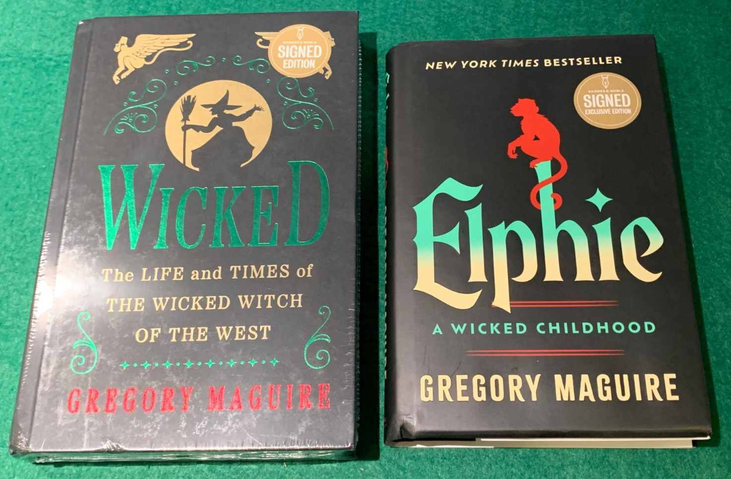 Wicked Collector’s Edition & Elphie by Gregory Maguire BOTH SIGNED HC DJ