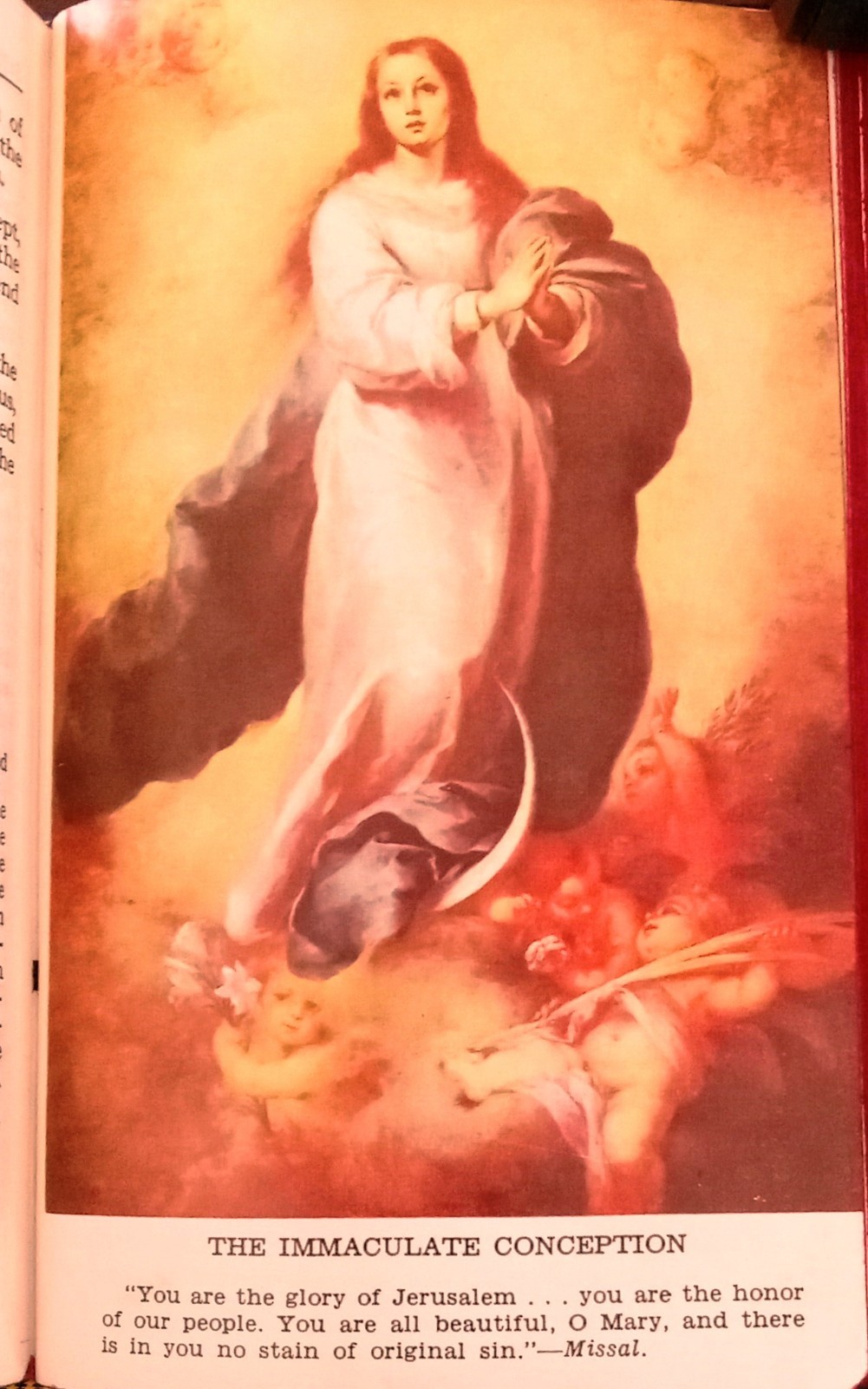 ANTIQUE CATHOLIC LATIN ENGLISH MISSAL; FINE BINDING; TLM BRIGHT GILT; CA.. 1961