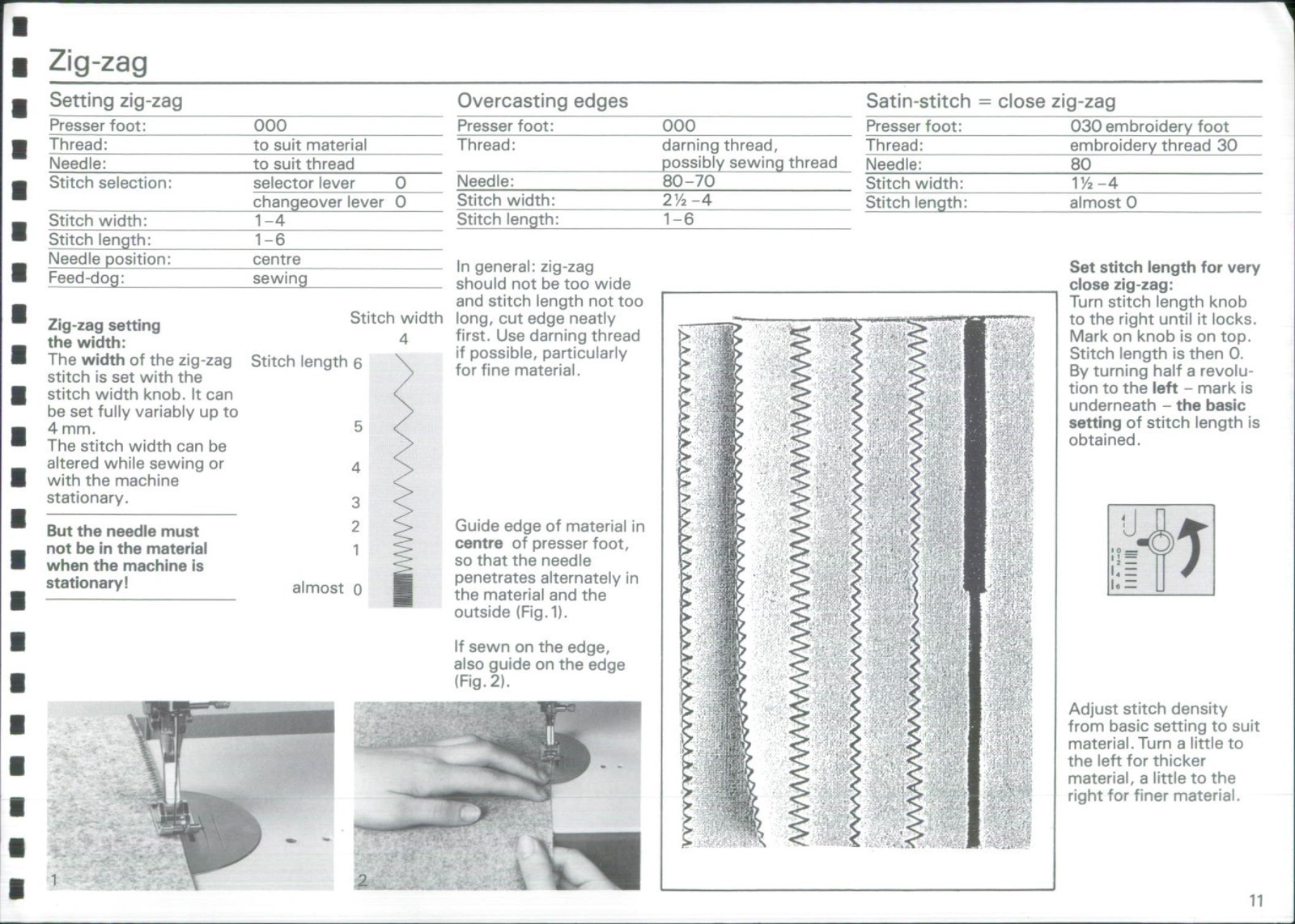 BERNINA 940 950 Favorit Industrial Instruction Manual – WIRE-LOCK BOUND – JACKET