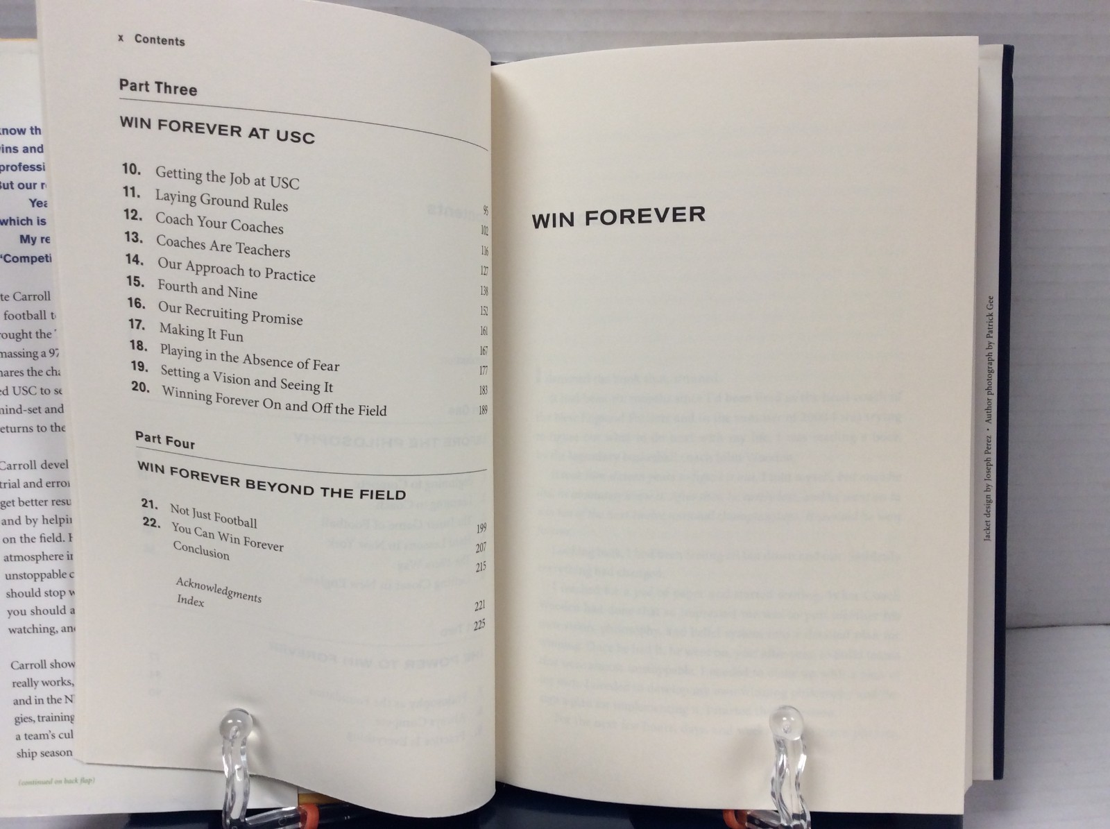 Win Forever Pete Carroll Signed HC