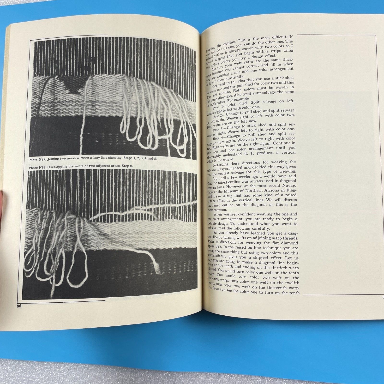 Navajo Hopi Weaving Techniques Mary Pendleton Macmillan 1974 hardcover
