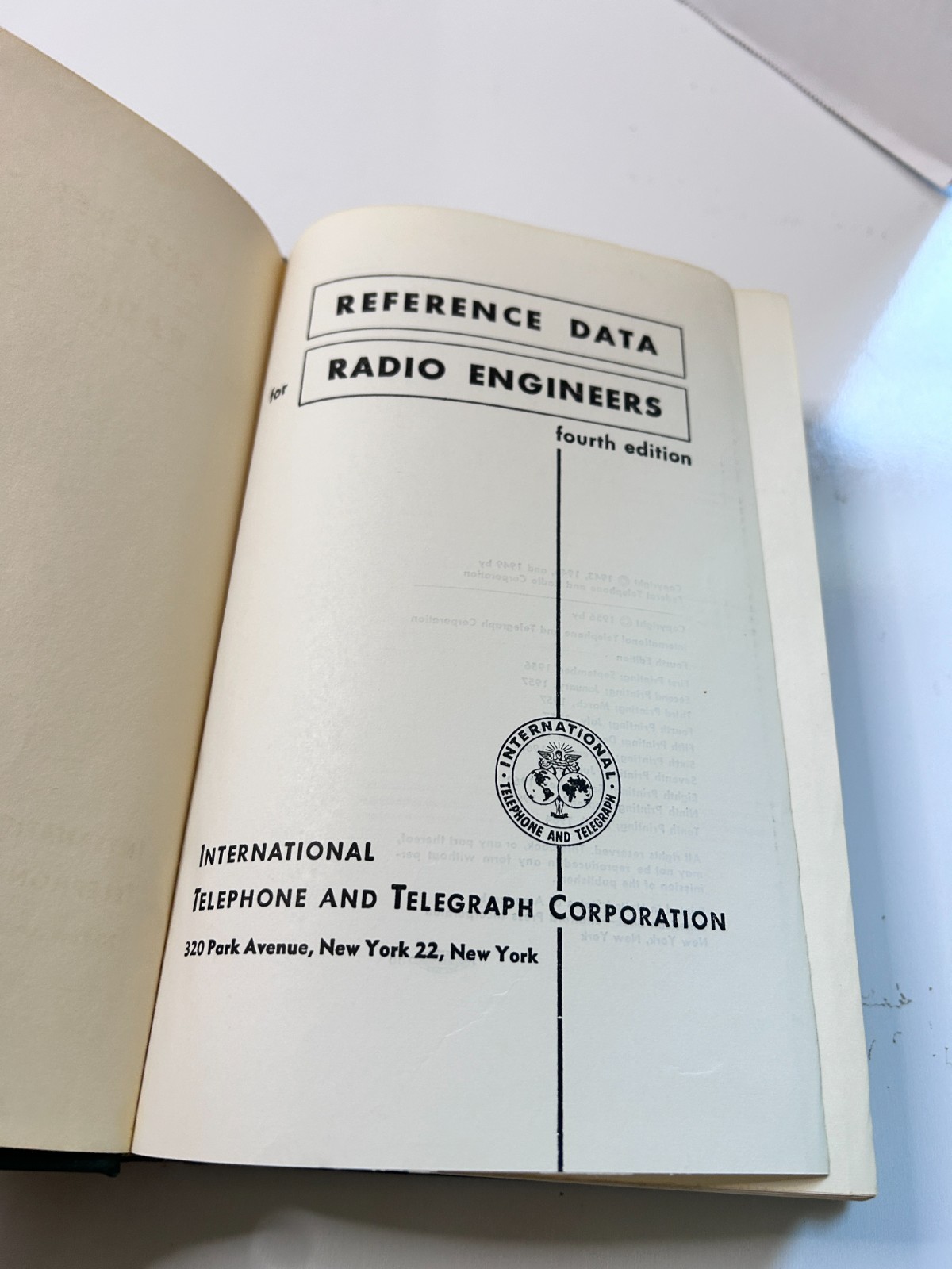 Reference Data for Radio Engineers ITT 1964 Fourth Edition Vintage Electronics