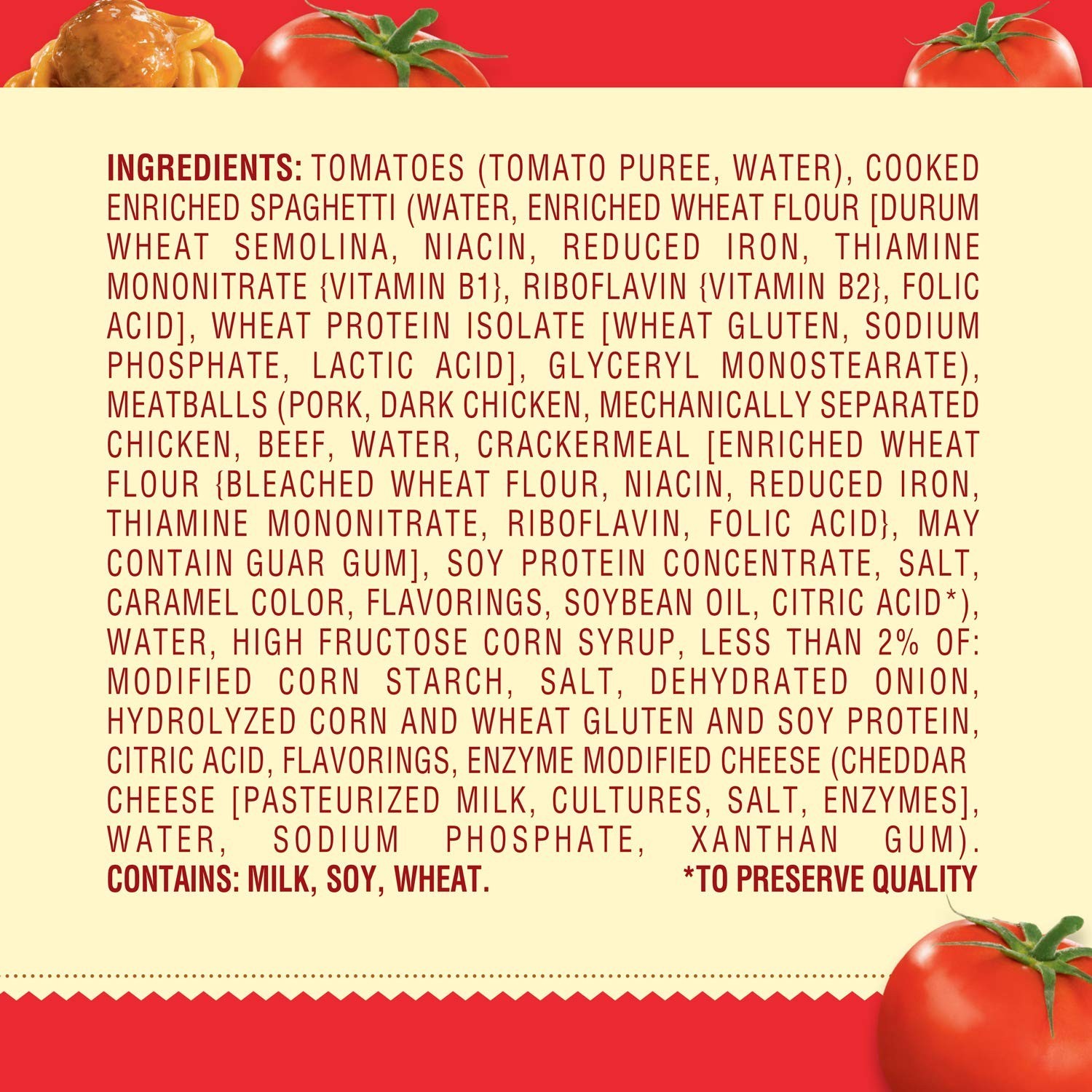 Delicious 14.5 oz Spaghetti & Meatballs – No Artificial Flavors or Preservatives