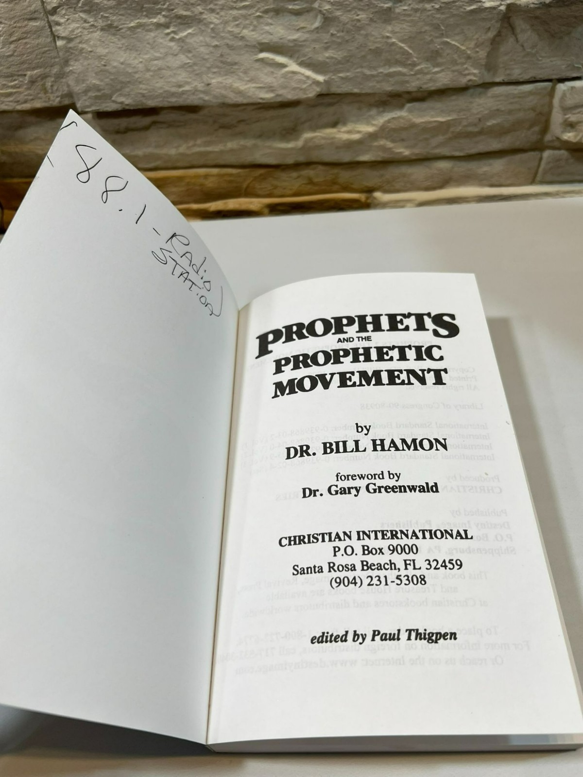 Prophets and the Prophetic Movement by Dr. Bill Hamon 2016 PB Christian Ministry