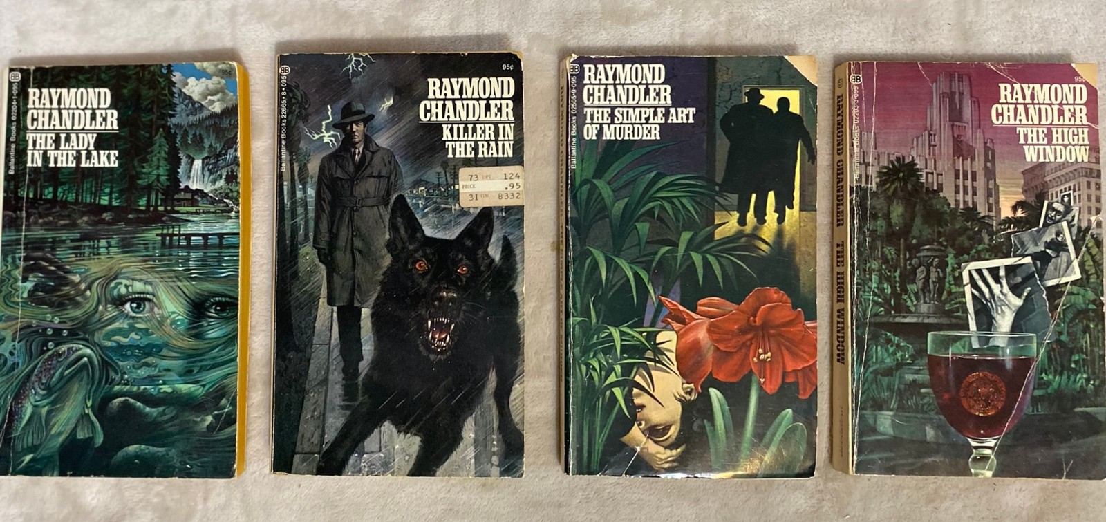 Raymond Chandler FAIR PBs High Window/Killer In Rain/Lady in The Lake/Simple Art