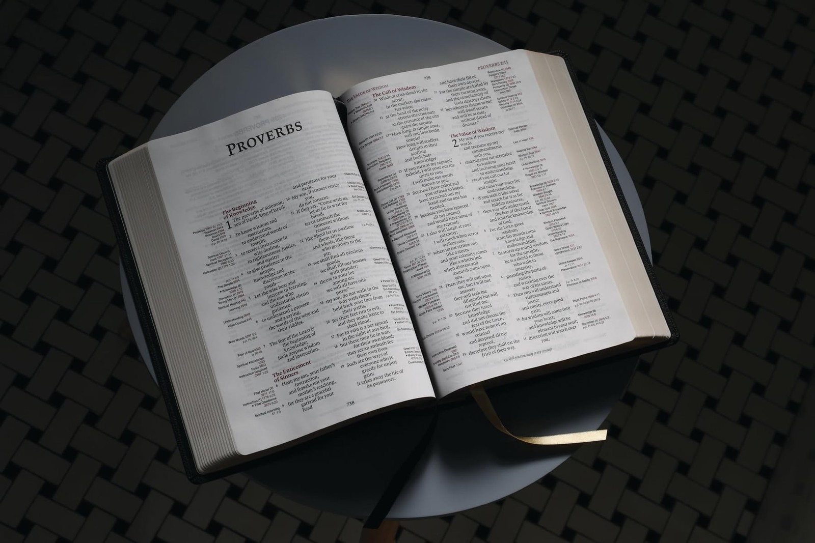 ESV, Thompson Chain-Reference Bible, Large Print, Leathersoft, Black, Red Let…