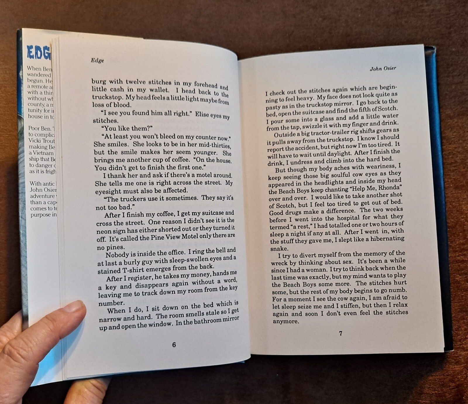 John OSIER ✍️SIGNED by Author✍️ Edge First Edition 1989 HCw/DJ Good Used Cond