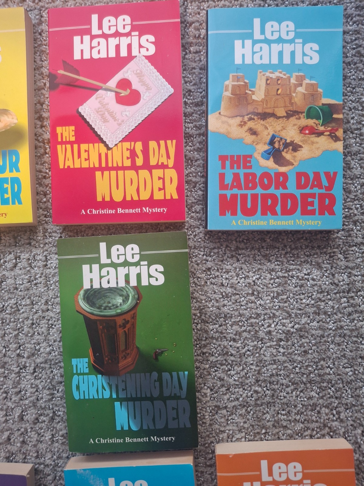 Lot of 7 Lee Harris Paperback Books Christine Bennett Mystery Murder Series