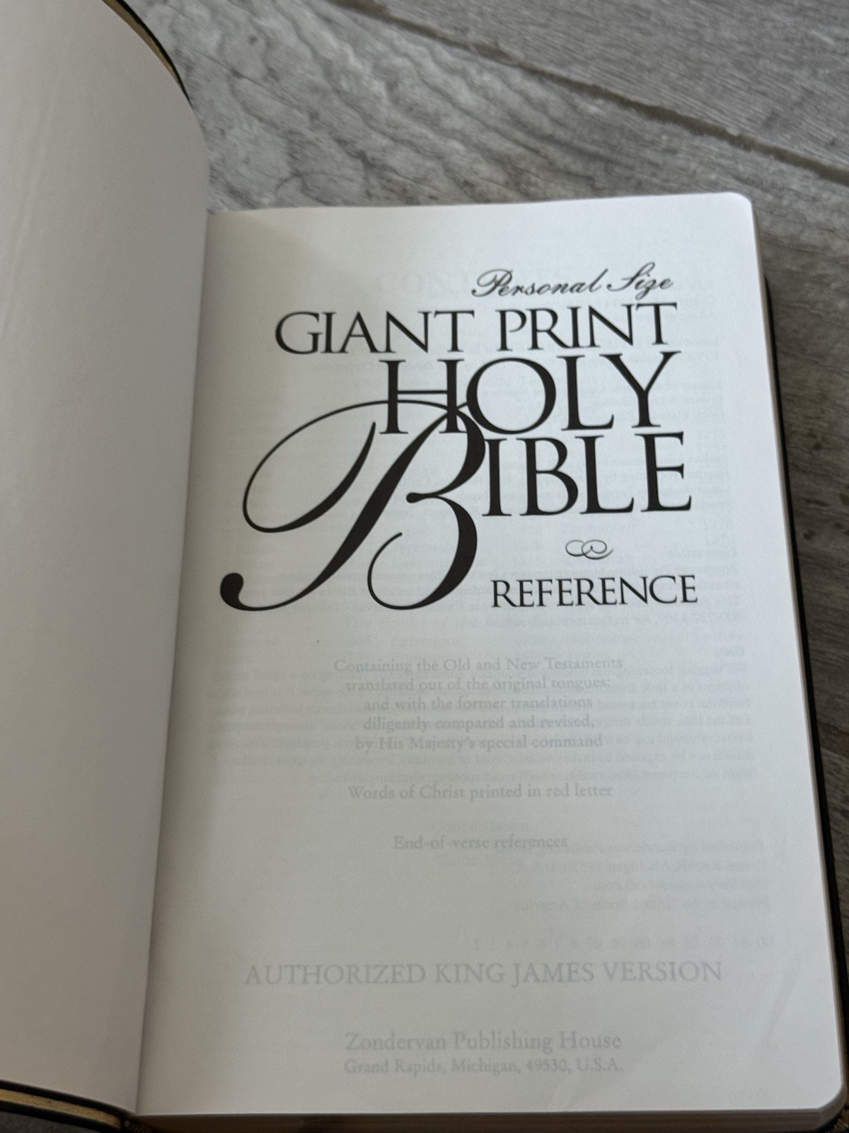 ✝️ Holy Bible Giant Print Personal Size Reference Edition KJV Zondervan 1994