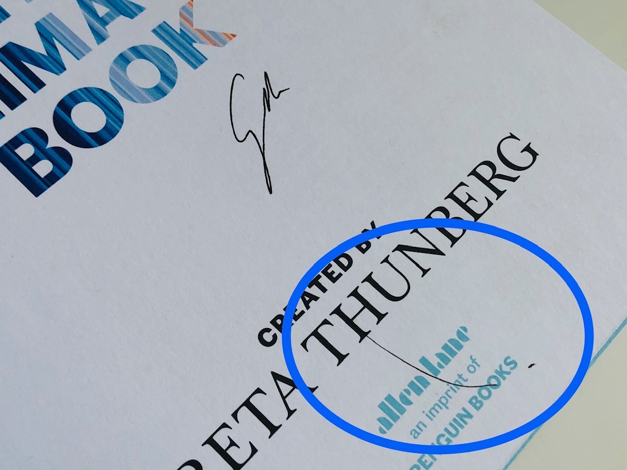 SIGNED The Climate Book by Greta Thunberg WATERSTONES UK 1/1 (2022, Hardcover)