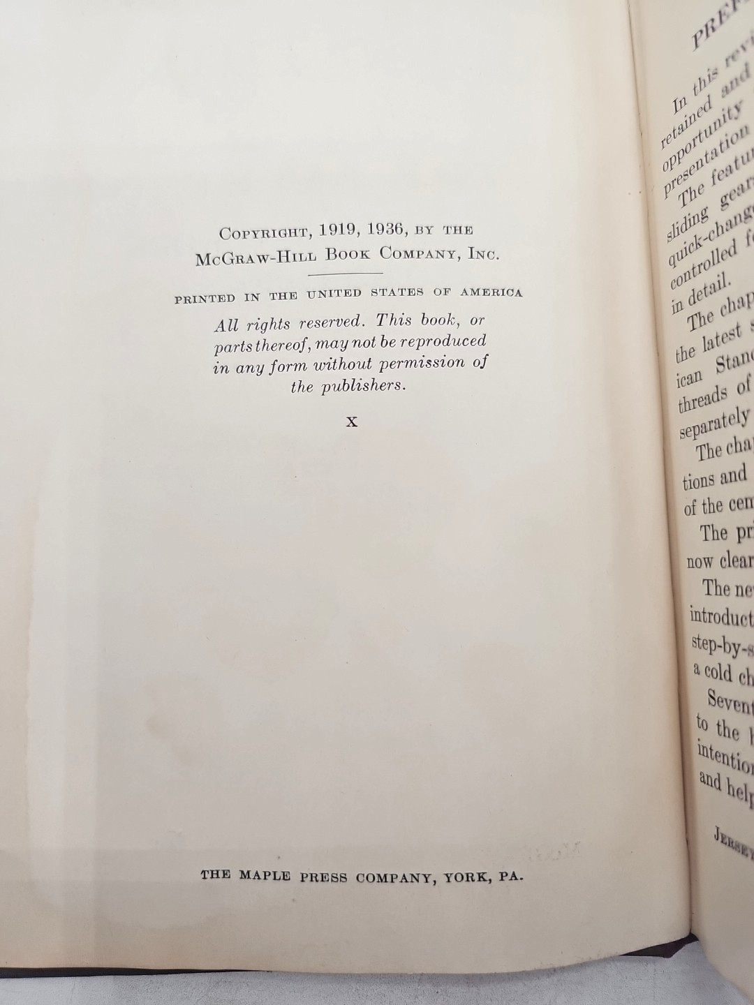 Machine Tool Operation Part 1 Late Bench Forge Henry D. Burghardt 1936 Hardcover