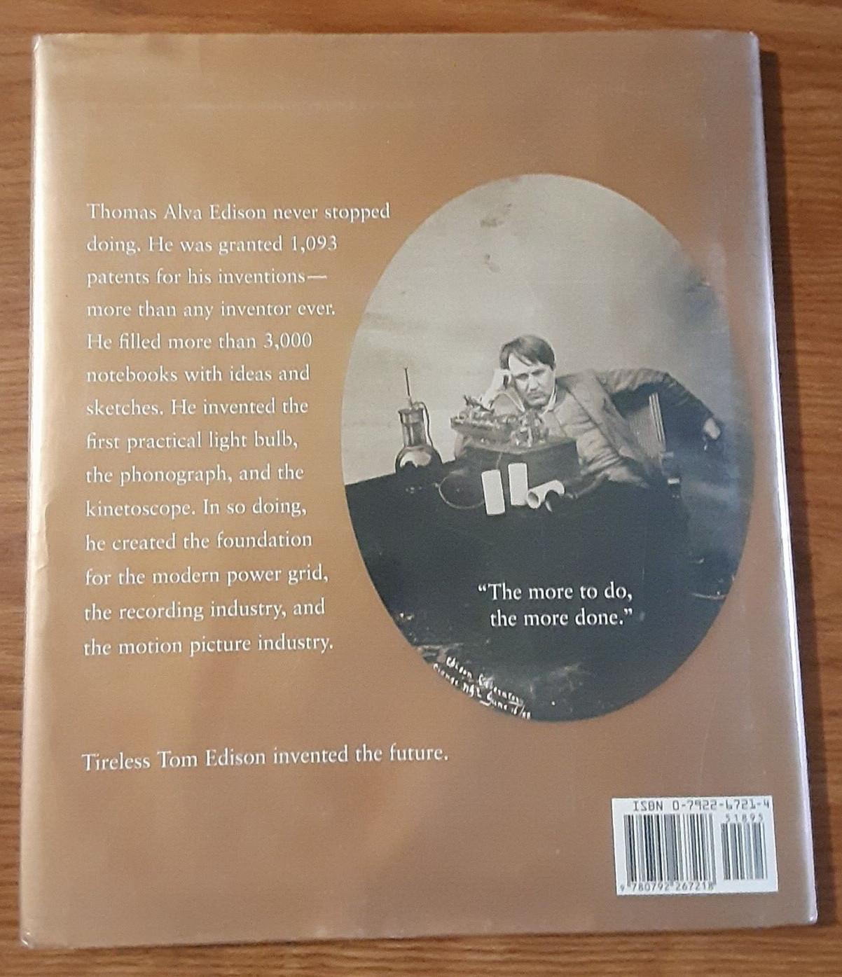 Inventing the Future by Marfe Delano HC 2002 Thomas Edison Photobiograpy Nat Geo