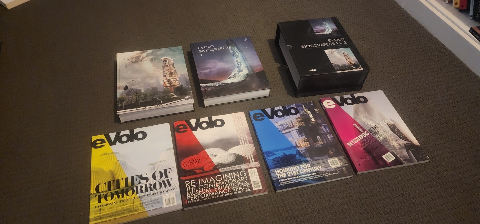 Evolo Skyscrapers 1 & 2 Architecture books Second Edition Box Set + 4 Magazines