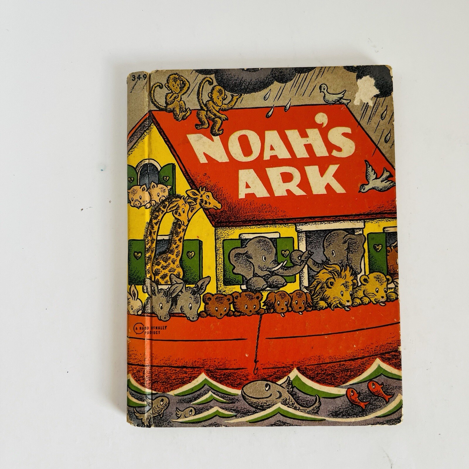 Noah’s Ark Rand McNally 349 Hardcover 1955 Dorothy Bell Briggs Tony Brice Vtg