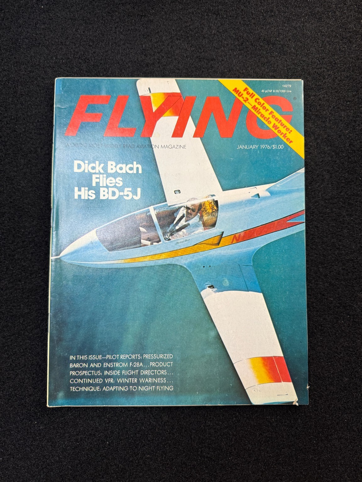 Flying Magazine January 1976 Dick Bach BD-5J Aviation Pilot Aircraft Vintage