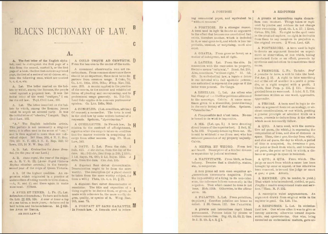 Black’s Law Dictionary, First Edition (1st Edition 1891) – PDF E-Book on CD-ROM