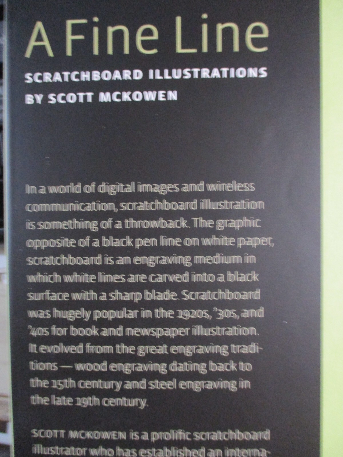 A Fine Line – Scratchboard Illustrations by Scott McKowen HC DJ Signed