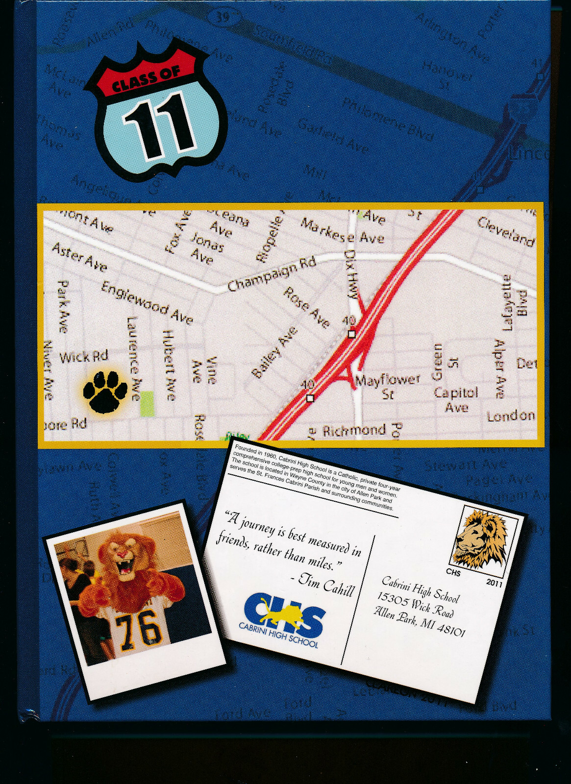 Allen Park MI Cabrini High School yearbook 2011 Michigan
