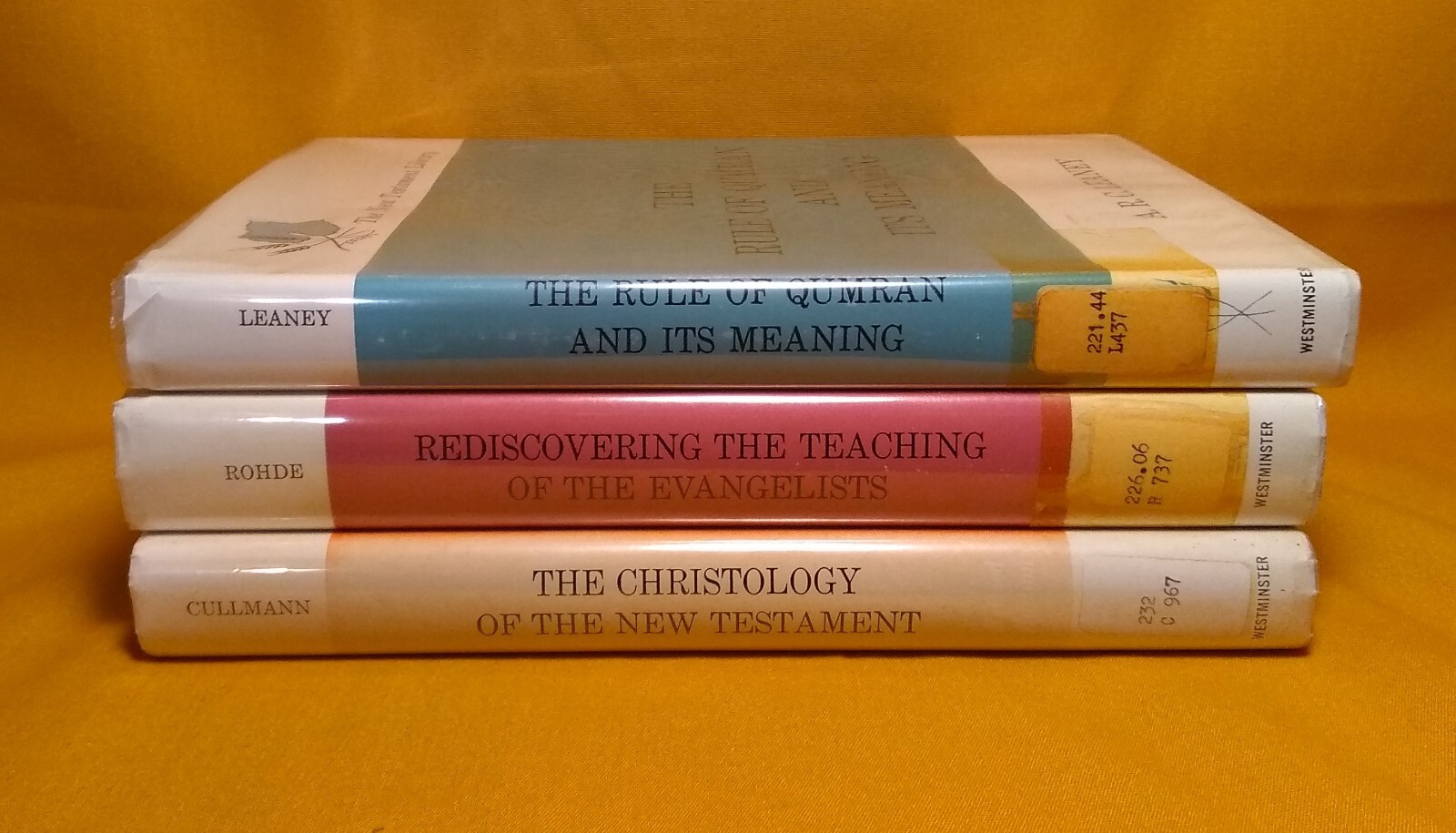 New Testament Library Westminster Press Christology Evangelist Qumran 3 HCDJ lot