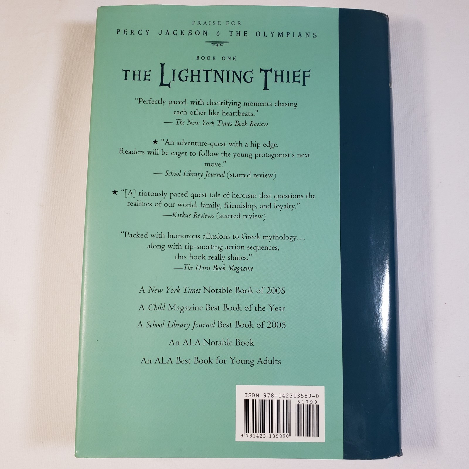 The Lightning Thief Percy Jackson Hardcover OOP Rick Riordan Unclipped Jacket