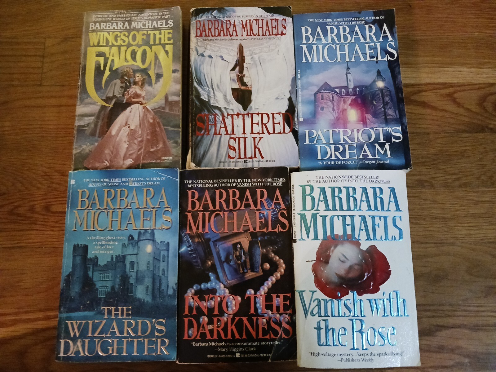 Barbara Michaels Lot Vanish Rose Darkness Shattered Patriot Wizard Daughter Wing