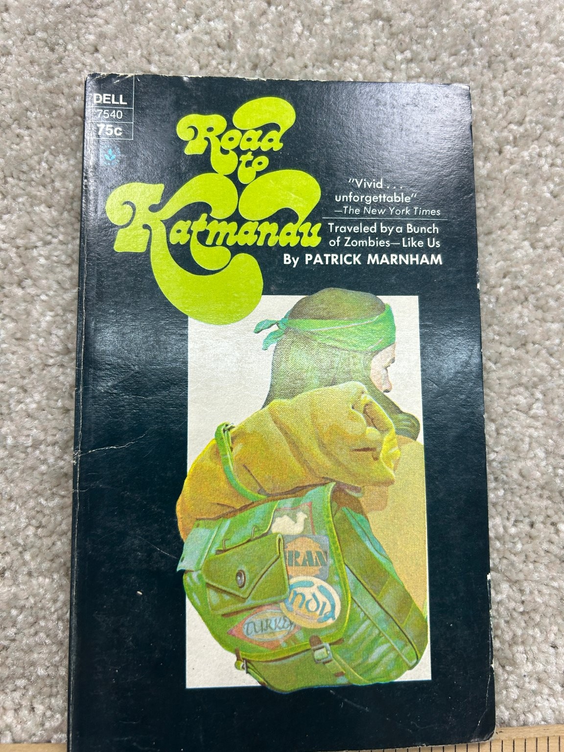 Road to Kathmandu Marnham 1972 First Laurel Printing Travel Nonfiction Dell