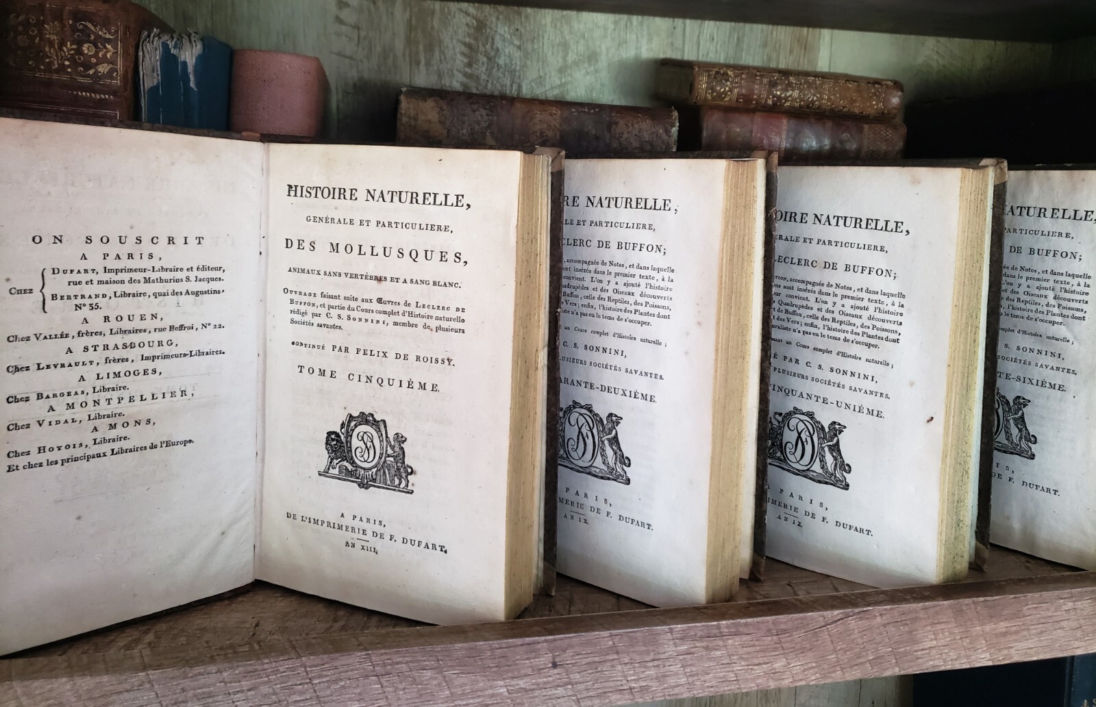 NATURAL HISTORY OF BUFFON 1799 – 1808 Engraved Editions of Animals, Fish, Birds
