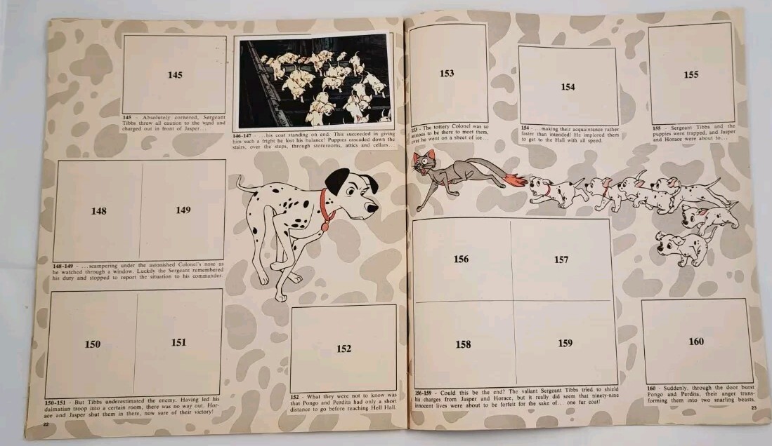 Vintage Walt Disney 101 Dalmatians Panini Sticker Book Lot Of 2 Booklets